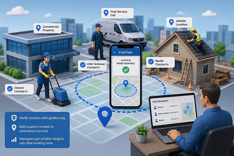 field attendance geofence dashboard