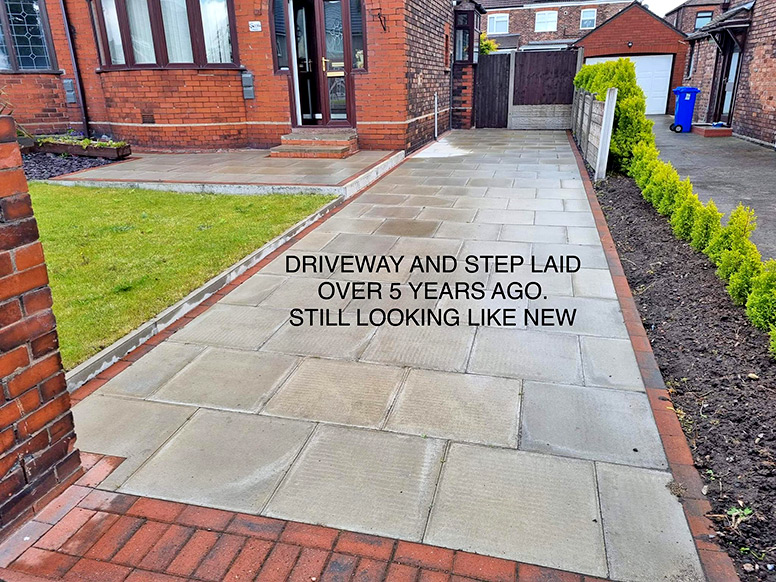 driveway and steps